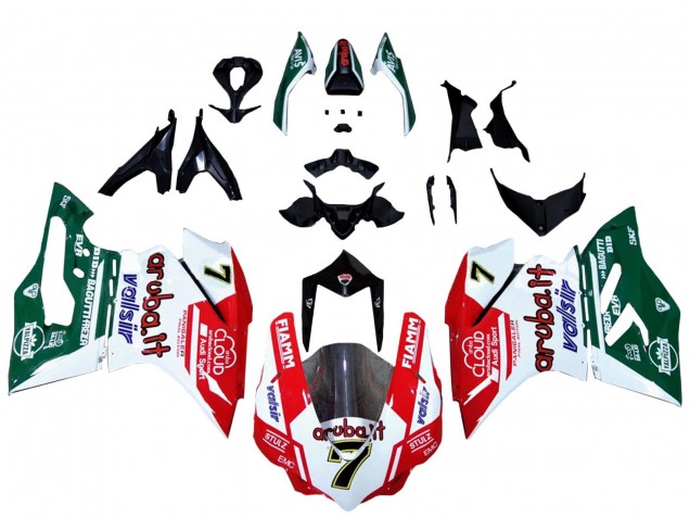 Venta Carenados Moto Ducati 959/1299 2015-2020 - Blanco Rojo Verde Valsir Fiamm 7