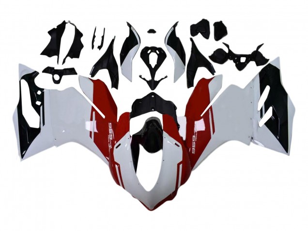 Venta Kits Carenados Moto Ducati 959 2015-2020 - Blanco Rojo Negro Brillante