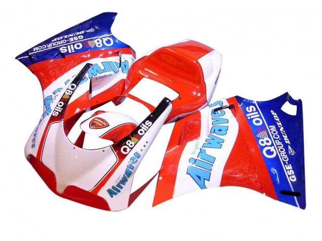 Venta Carenados Moto Ducati 748/916/996/998 1993-2005 - Blanco Rojo Azul Air Waves