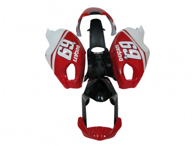Venta Carenados Moto Ducati Monster 696 796 1100 1100S 2008-2012 - Blanco Rojo Negro Brillante 69