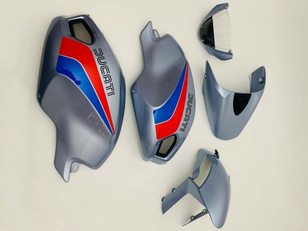 Venta Carenados Moto Ducati Monster 696 796 1100 1100S 2008-2012 - Plata Rojo Azul