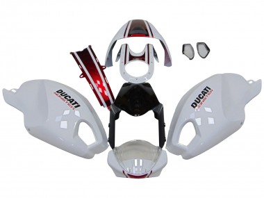 Venta Carenados Moto Ducati Monster 696 796 1100 1100S 2008-2012 - Blanco Rojo Negro Brillante