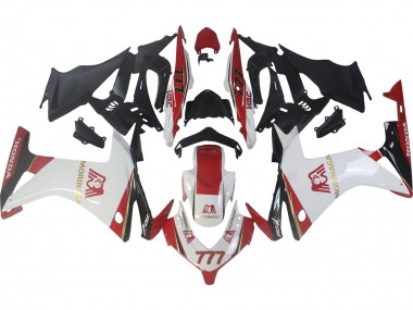 Venta Carenados Moto Honda CBR500R 2013-2015 - Blanco Rojo Verde Negro Brillante Morinage 777