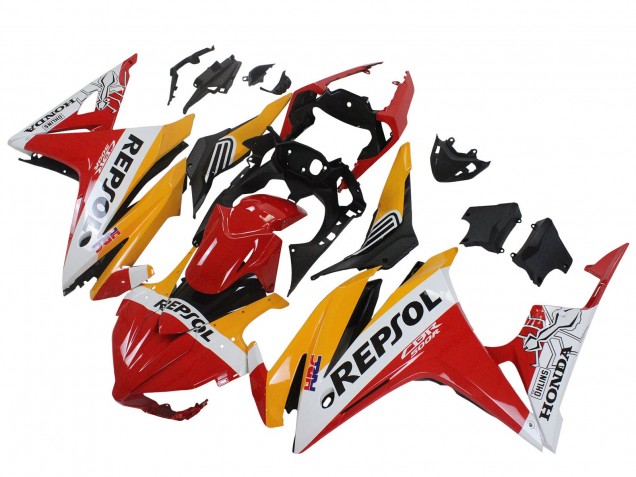 Venta Carenados Moto Honda CBR500R 2016-2018 - Amarillo Blanco Rojo Repsol HRC