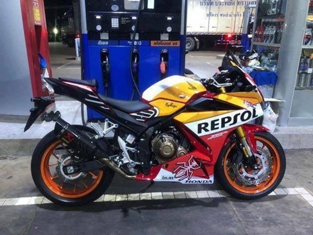Venta Carenados Moto Honda CBR500R 2016-2018 - Amarillo Blanco Rojo Repsol HRC