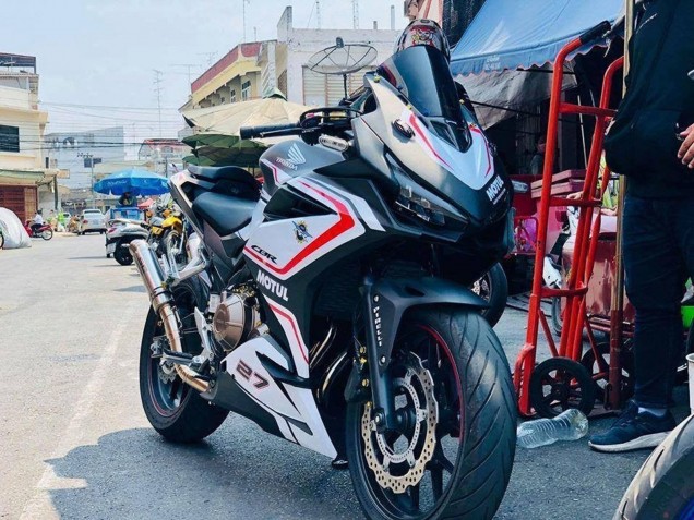Venta Carenados Moto Honda CBR500R 2016-2018 - Blanco Rojo Negro Mate