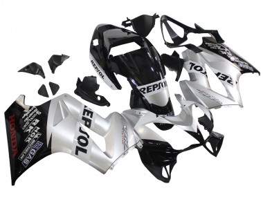 Venta Carenados Moto Honda VFR 800 2002-2013 - Plata Negro Brillante Repsol