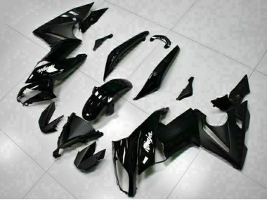 Venta Carenados Moto Kawasaki EX650 2009-2011 - Negro Brillante Blanco Calcomanía