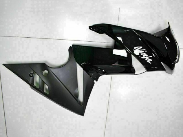 Venta Carenados Moto Kawasaki EX650 2009-2011 - Negro Brillante Blanco Calcomanía