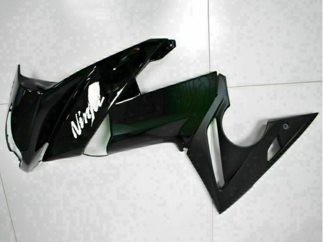 Venta Carenados Moto Kawasaki EX650 2009-2011 - Negro Brillante Blanco Calcomanía