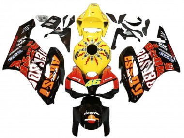 Venta Carenados Moto Honda CBR1000RR 2004-2005 - Amarillo Naranja Negro Brillante Repsol Rossi 46