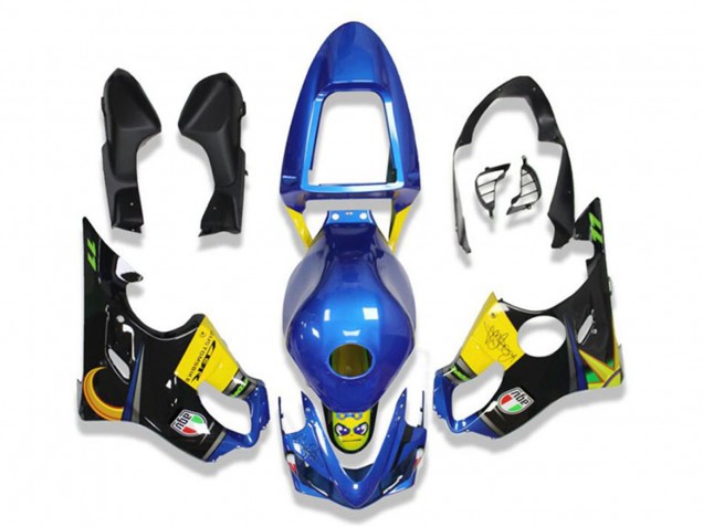 Venta Carenados Moto Honda CBR600 F4i 2001-2003 - Azul Amarillo Negro Brillante Tiburón