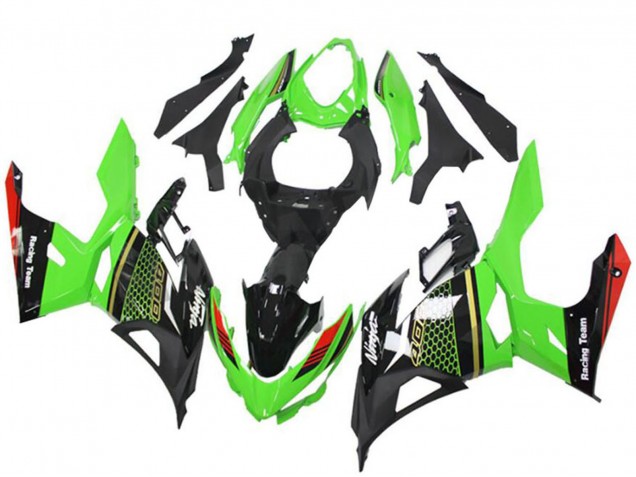 Venta Carenados Moto Kawasaki EX400 2018-2024 - Verde Rojo Negro Honeycomb
