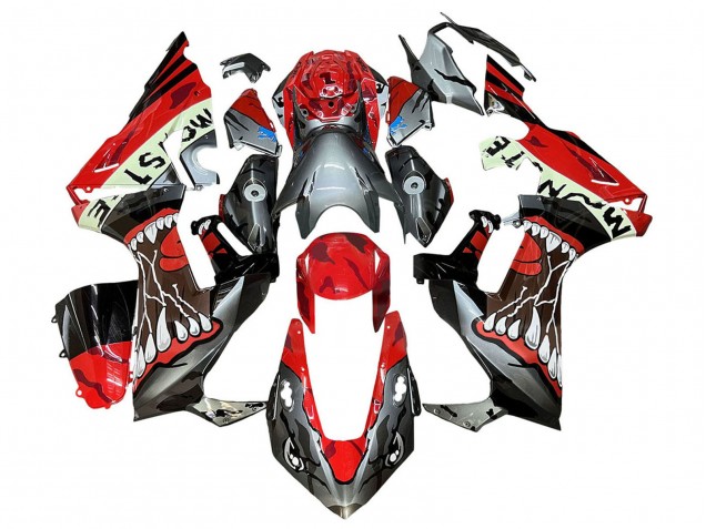 Venta Carenados Moto Honda CBR1000RR 2017-2023 - Rojo Gris Negro Monstruo Tiburón