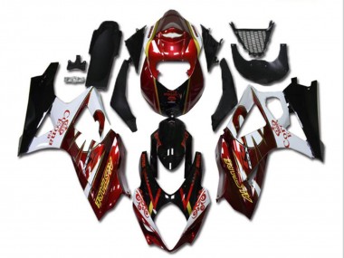 Venta Carenados Moto Suzuki GSXR 1000 2007-2008 - Rojo Blanco Negro Corona
