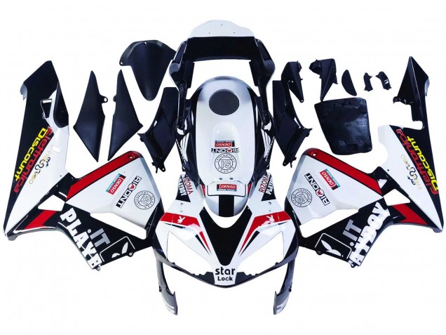 Venta Carenados Moto Honda CBR600RR 2003-2004 - Blanco Rojo Negro Brillante DENSO Rimont