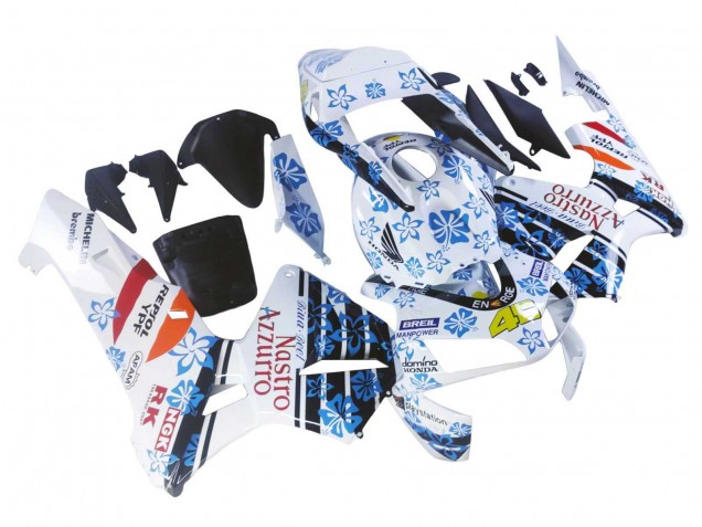 Venta Carenados Moto Honda CBR600RR 2003-2004 - Blanco Azul Rojo Nastro Azzurro 46