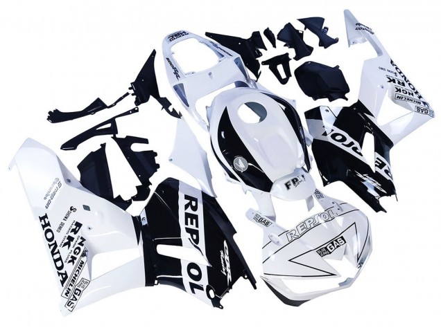 Venta Carenados Moto Honda CBR600RR 2013-2023 - Blanco Negro Brillante Repsol
