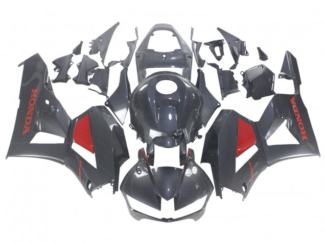 Venta Carenados Moto Honda CBR600RR 2013-2023 - Negro FibraCarbono Rojo