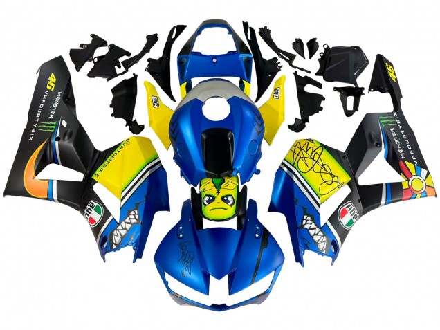 Venta Carenados Moto Honda CBR600RR 2013-2023 - Azul Amarillo Negro Mate Verde Monstruo Tiburón