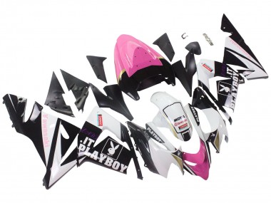 Venta Carenados Moto Kawasaki ZX10R 2004-2005 - Negro Rosa Blanco Playboy Motul