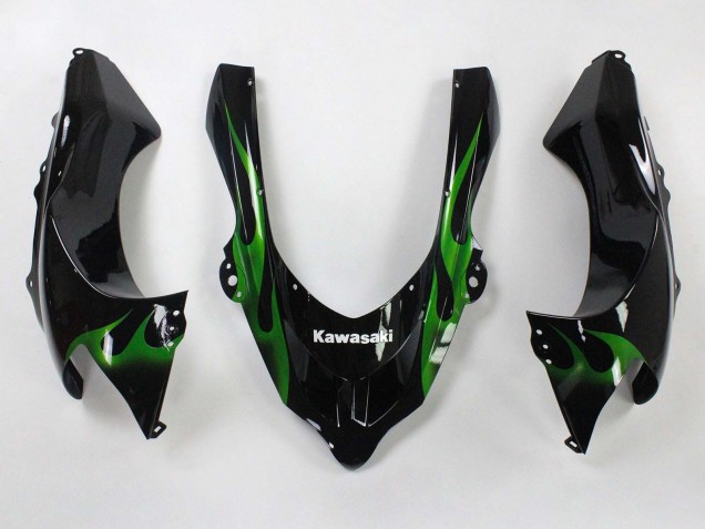 Venta Carenados Moto Kawasaki ZX10R 2004-2005 - Negro Verde Llama Ninja