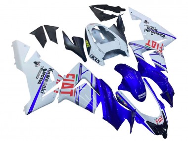 Venta Carenados Moto Kawasaki ZX10R 2004-2005 - Azul Brillante Blanco Fiat Motul