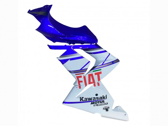 Venta Carenados Moto Kawasaki ZX10R 2004-2005 - Azul Brillante Blanco Fiat Motul