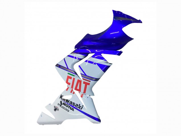Venta Carenados Moto Kawasaki ZX10R 2004-2005 - Azul Brillante Blanco Fiat Motul