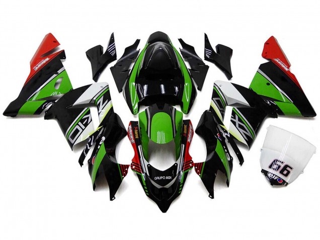 Venta Carenados Moto Kawasaki ZX10R 2004-2005 - Blanco Negro Verde Elf
