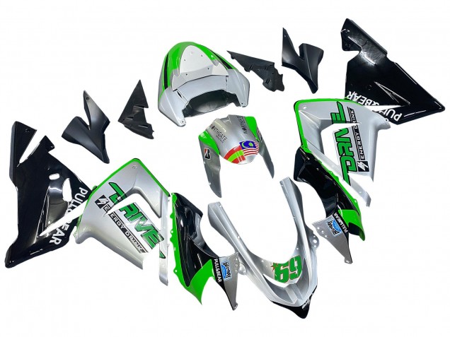Venta Carenados Moto Kawasaki ZX10R 2004-2005 - Verde Plata Negro 69