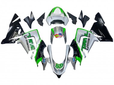 Venta Carenados Moto Kawasaki ZX10R 2004-2005 - Verde Plata Negro 69