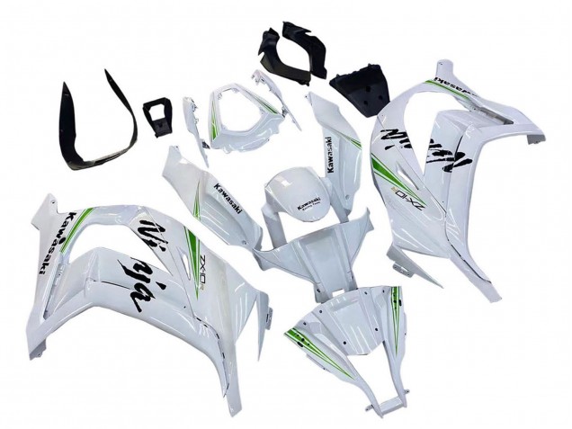 Venta Carenados Moto Kawasaki ZX10R 2011-2015 - Blanco Verde Raya Negro Ninja