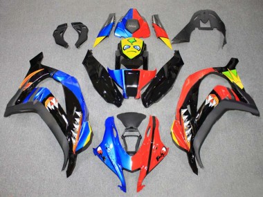 Venta Carenados Moto Kawasaki ZX10R 2016-2020 - Azul Rojo Amarillo Negro Tiburón