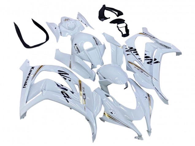 Venta Carenados Moto Kawasaki ZX10R 2016-2020 - Blanco Oro Negro