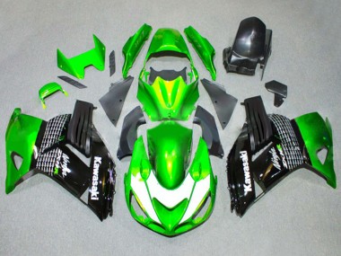 Venta Carenados Moto Kawasaki ZX14R ZZR1400 2006-2011 - Verde Blanco Negro Brillante