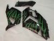 Venta Carenado Moto Kawasaki ZX14R ZZR1400 2006-2011 - Negro Brillante Verde Llama