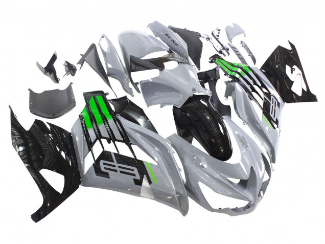 Venta Carenados Moto Kawasaki ZX14R ZZR1400 2012-2024 - Gris Verde Negro