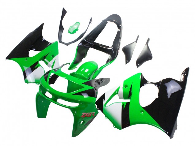 Venta Carenados Moto Kawasaki ZX6R 1998-1999 - Verde Blanco Negro Brillante