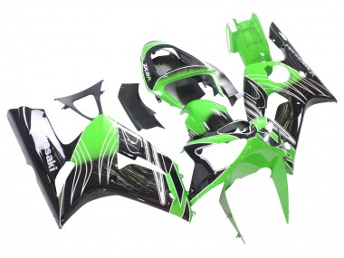Venta Carenados Moto Kawasaki ZX6R 2003-2004 - Verde Blanco Negro