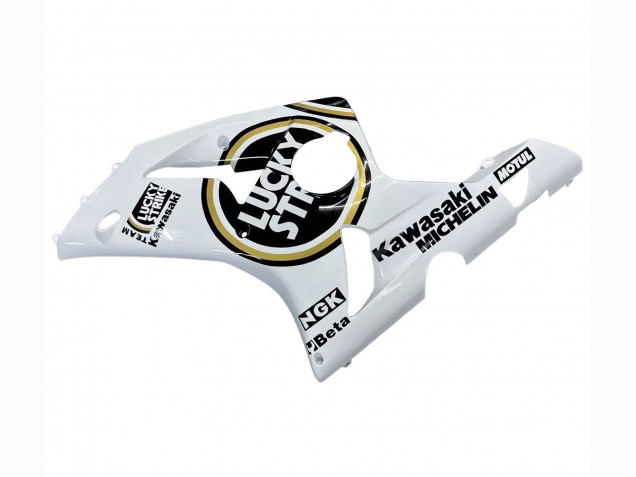 Venta Carenados Moto Kawasaki ZX6R 2003-2004 - Blanco Negro Motul Lucky Strike