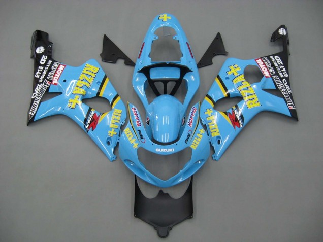 Venta Carenados Moto Suzuki GSXR1000 2000-2002 - Azul Claro Amarillo Negro Motul Rizla