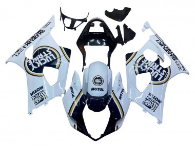 Venta Carenados Moto Suzuki GSXR 1000 2003-2004 - Blanco Negro Oro Motul Lucky Strike
