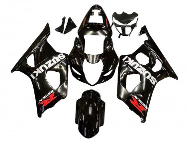 Venta Carenados Moto Suzuki GSXR 1000 2003-2004 - Negro Brillante Blanco Rojo Calcomanías