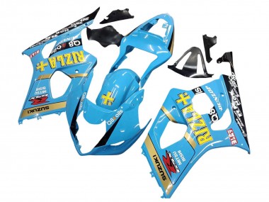 Venta Carenados Moto Suzuki GSXR 1000 2003-2004 - Azul Claro Amarillo Negro Rizla Motul