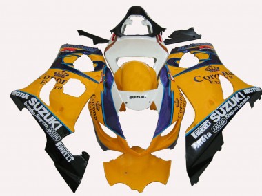 Venta Carenados Moto Suzuki GSXR 1000 2003-2004 - Amarillo Blanco Azul Negro Corona