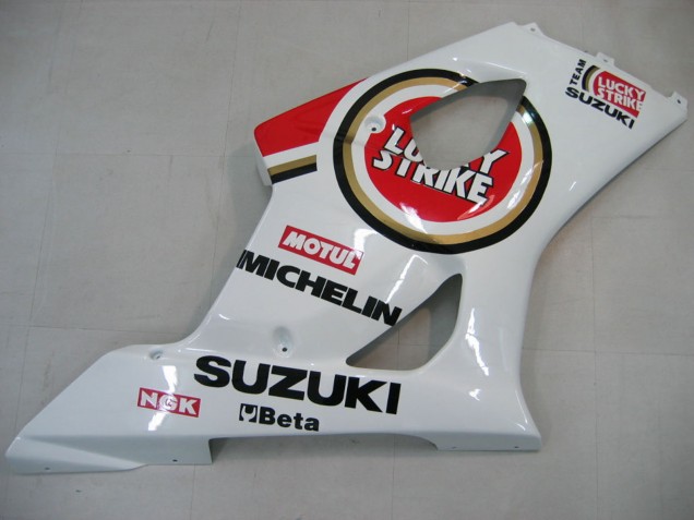 Venta Carenados Moto Suzuki GSXR 1000 2003-2004 - Blanco Rojo Motul Lucky Strike