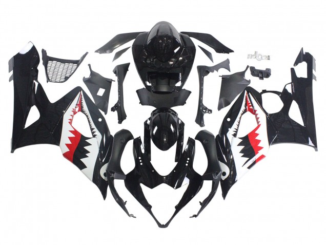 Venta Carenados Moto Suzuki GSXR 1000 2005-2006 - Negro Brillante Rojo Blanco Tiburón