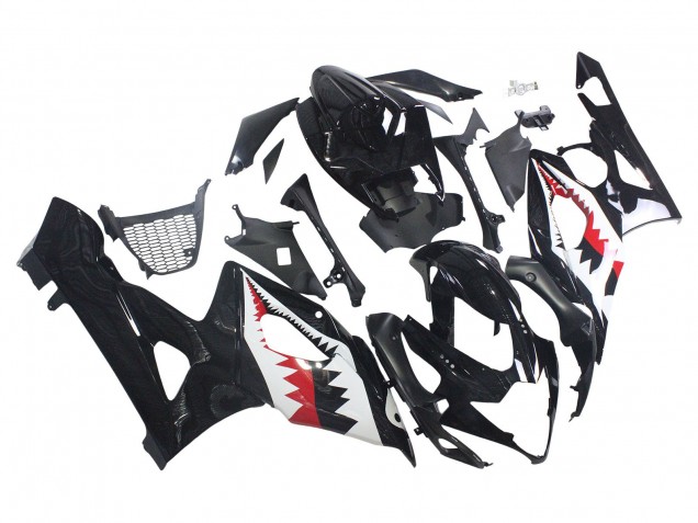 Venta Carenados Moto Suzuki GSXR 1000 2005-2006 - Negro Brillante Rojo Blanco Tiburón
