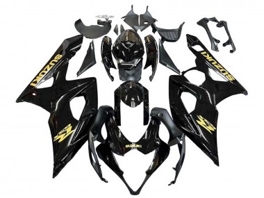 Venta Carenados Moto Suzuki GSXR 1000 2005-2006 - Negro Brillante Oro Calcomanía